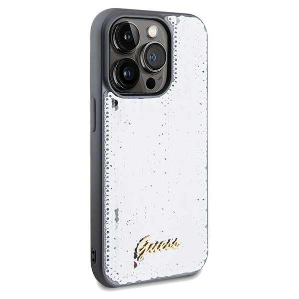 Kryt Guess GUHCP14XPSFDGSS Apple iPhone 14 Pro Max hardcase Sequin Script Metal silver