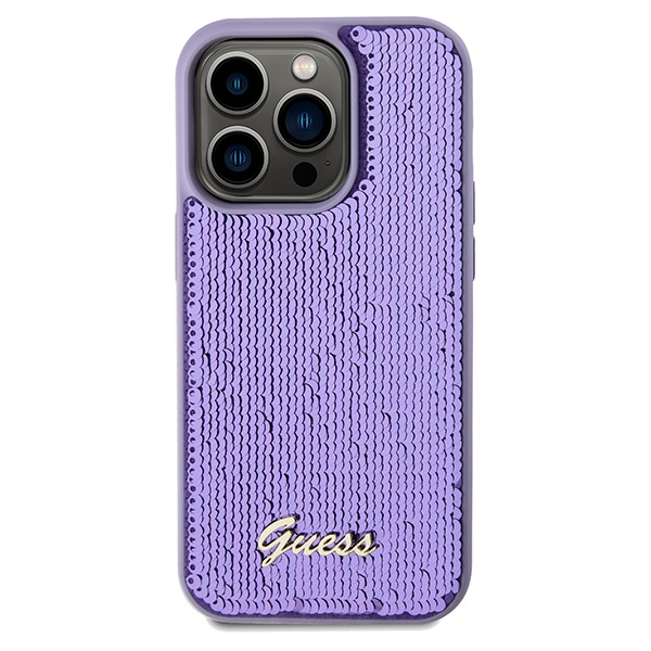 Kryt Guess GUHCP14XPSFDGSU Apple iPhone 14 Pro Max hardcase Sequin Script Metal purple
