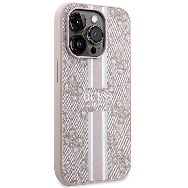 Kryt Guess GUHMP15LP4RPSP Apple iPhone 15 Pro hardcase 4G Printed Stripes MagSafe pink