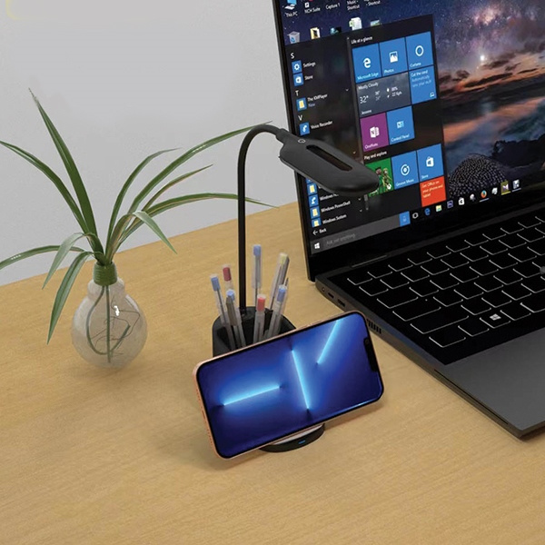 Bezdrátová nabíječka AWEI W20 LED light with inductive charger 15W Fast Charging black