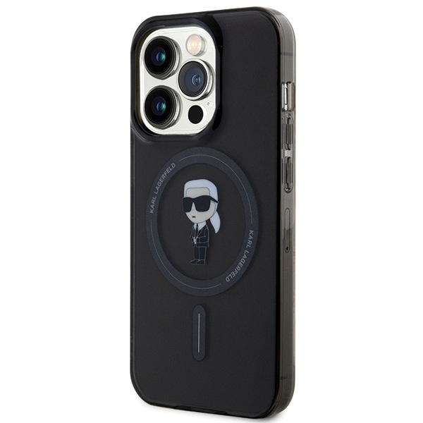 Kryt Karl Lagerfeld KLHMP14LHFCKNOK Apple iPhone 14 Pro hardcase IML Ikonik MagSafe black