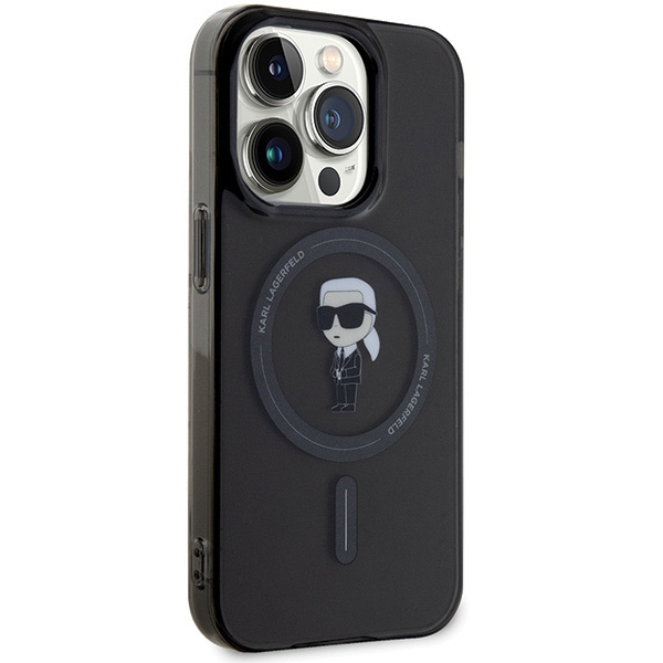 Kryt Karl Lagerfeld KLHMP14LHFCKNOK Apple iPhone 14 Pro hardcase IML Ikonik MagSafe black