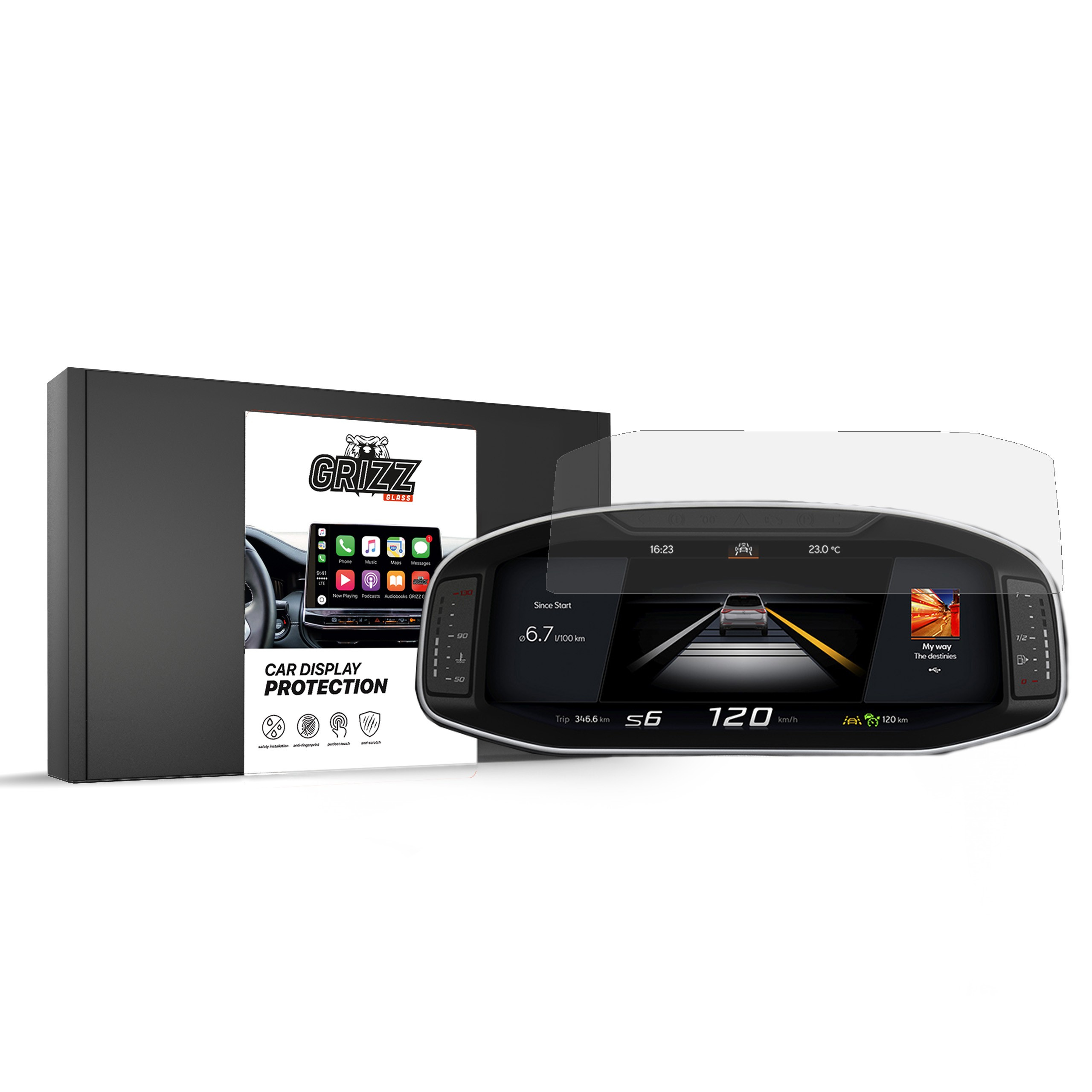 Keramická fólie do auta GrizzGlass CarDisplay Protection Seat Ibiza 5 Virtual Cockpit 10,25" 2020-2025