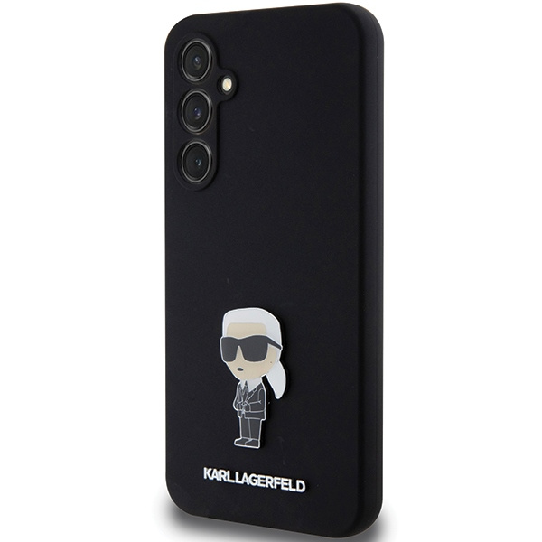 Kryt Karl Lagerfeld KLHCS23FEMHKNPK Samsung Galaxy S23 FE Silicone Ikonik Metal Pin black