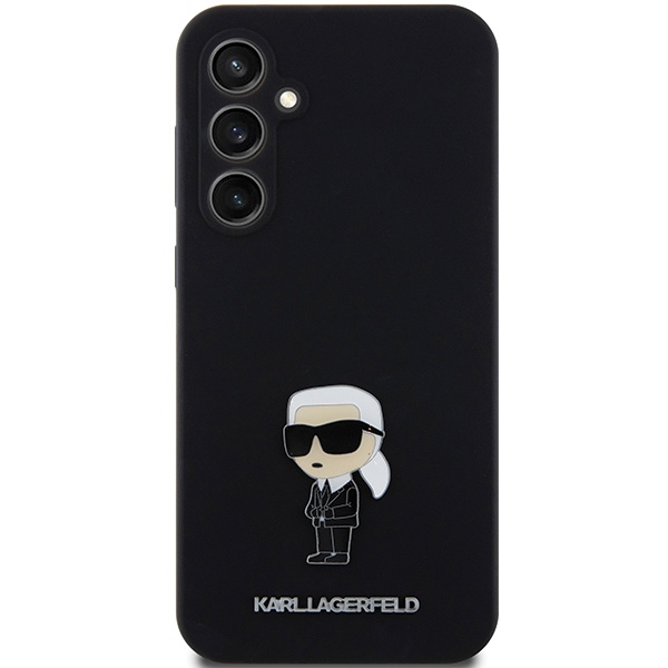 Kryt Karl Lagerfeld KLHCS23FEMHKNPK Samsung Galaxy S23 FE Silicone Ikonik Metal Pin black