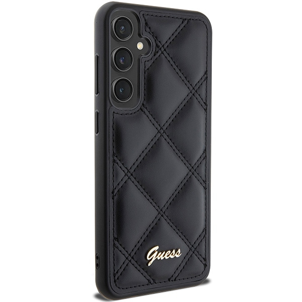 Kryt Guess GUHCS23FEPSQSQSK Samsung Galaxy S23 FE hardcase Quilted Metal Logo black