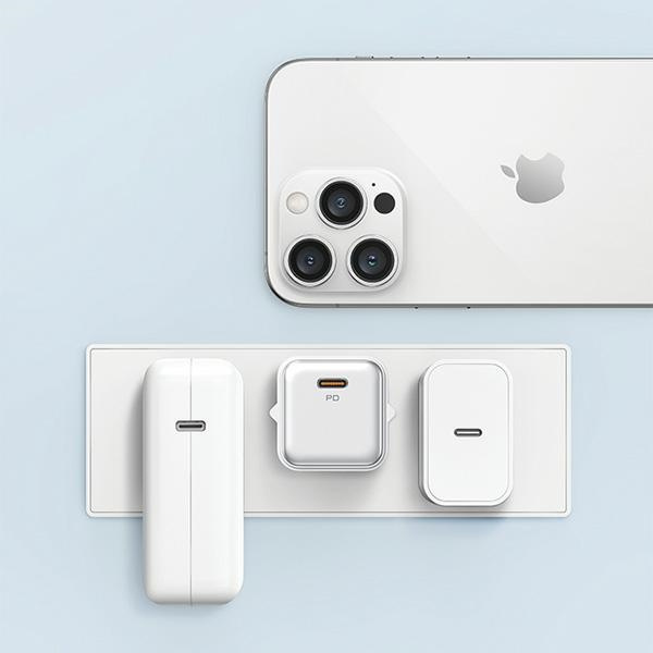 Síťová nabíječka USAMS US-CC183  USB-C 20W PD3.0 + US-SJ610 USB-C / Lightning cable white