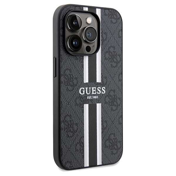 Kryt Guess GUHMP15XP4RPSK Apple iPhone 15 Pro Max hardcase 4G Printed Stripes MagSafe black