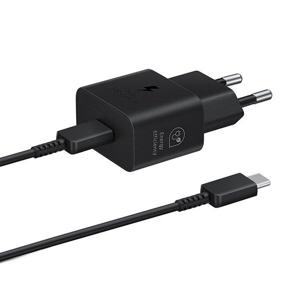 Síťová nabíječka Samsung EP-T2510XB  25W Fast Charge + USB-C / USB-C cable black