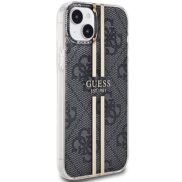 Kryt Guess GUHCP15MH4PSEGK Apple iPhone 15 Plus / 14 Plus hardcase IML 4G Gold Stripe black