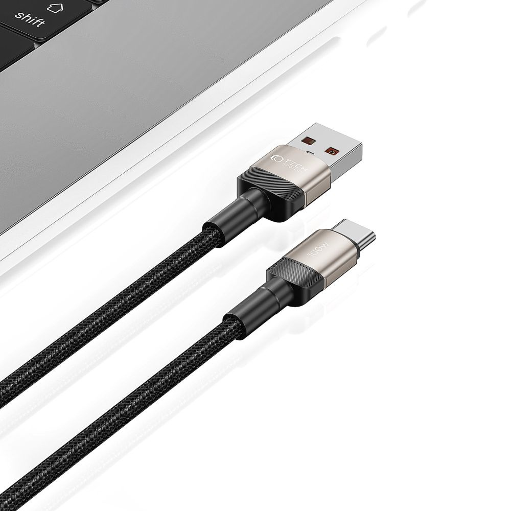Tech-Protect Ultraboost Evo cable USB-A / USB-C 100W 5A 200cm Titanium