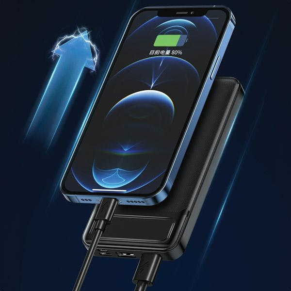 AWEI P5K powerbank 2xUSB-A, 2xUSB-C 10000mAh 2.1A black