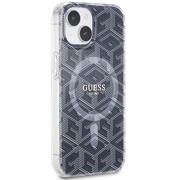 Kryt Guess GUHMP15MHGCUSTGK Apple iPhone 15 Plus / 14 Plus hardcase IML GCube MagSafe black