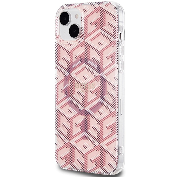 Kryt Guess GUHMP15MHGCUSTGP Apple iPhone 15 Plus / 14 Plus hardcase IML GCube MagSafe pink