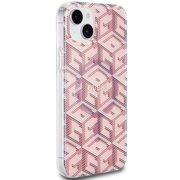 Kryt Guess GUHMP15MHGCUSTGP Apple iPhone 15 Plus / 14 Plus hardcase IML GCube MagSafe pink
