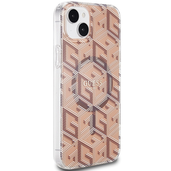 Kryt Guess GUHMP15MHGCUSTGW Apple iPhone 15 Plus / 14 Plus hardcase IML GCube MagSafe brown