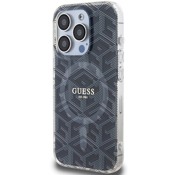 Kryt Guess GUHMP15XHGCUSTGK Apple iPhone 15 Pro Max hardcase IML GCube MagSafe black