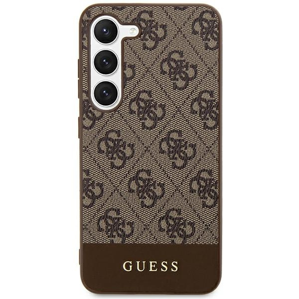 Kryt Guess GUHCS24MG4GLBR Samsung Galaxy S24+ Plus hardcase 4G Stripe Collection brown