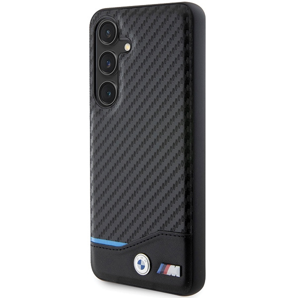 Kryt BMW BMHCS24S22NBCK Samsung Galaxy S24 Leather Carbon black