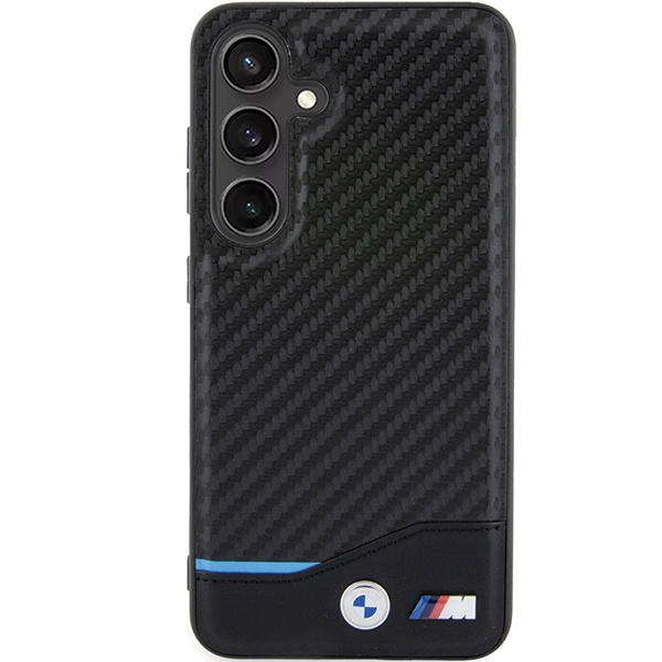 Kryt BMW BMHCS24S22NBCK Samsung Galaxy S24 Leather Carbon black