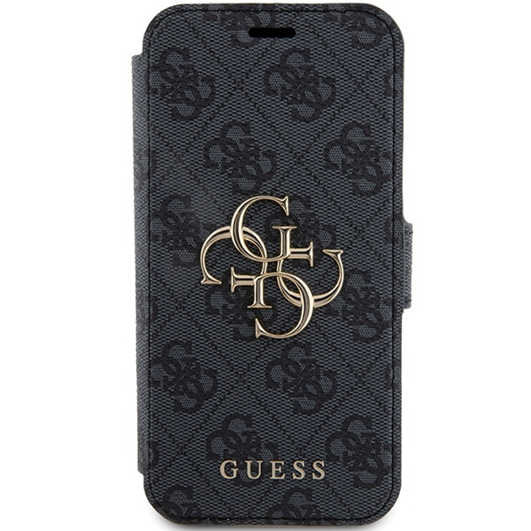Kryt Guess GUBKP15L4GMGGR Apple iPhone 15 Pro book 4G Metal Logo grey