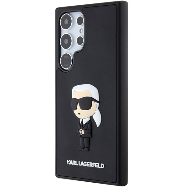 Kryt Karl Lagerfeld KLHCS24L3DRKINK Samsung Galaxy S24 Ultra hardcase 3D Rubber Ikonik black