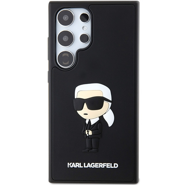 Kryt Karl Lagerfeld KLHCS24L3DRKINK Samsung Galaxy S24 Ultra hardcase 3D Rubber Ikonik black