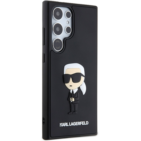 Kryt Karl Lagerfeld KLHCS24L3DRKINK Samsung Galaxy S24 Ultra hardcase 3D Rubber Ikonik black