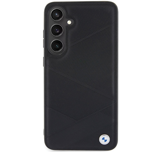 Kryt BMW BMHCS24S23RCGPK Samsung Galaxy S24 hardcase Signature Leather Crossing Lines Pattern black