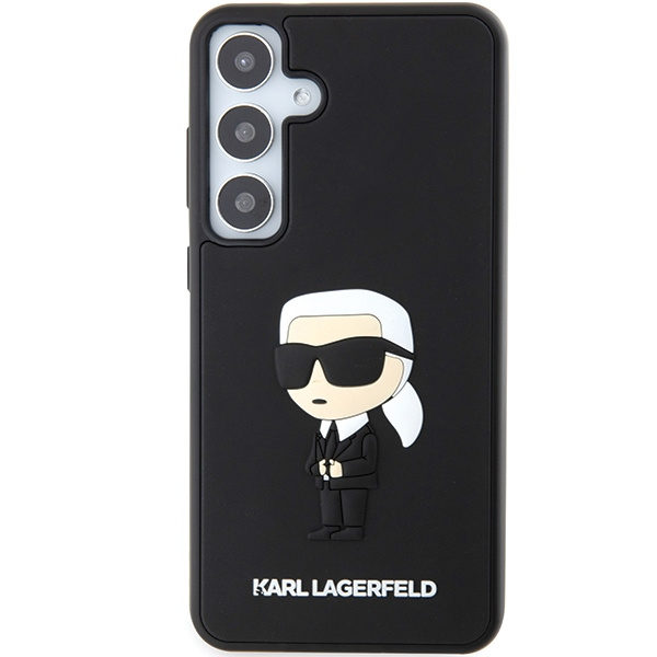 Kryt Karl Lagerfeld KLHCS24M3DRKINK Samsung Galaxy S24+ Plus hardcase 3D Rubber Ikonik black