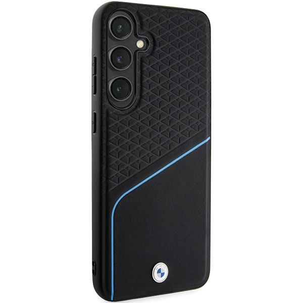 Kryt BMW BMHMS24M23RDCLK Samsung Galaxy S24+ Plus hardcase Signature Leather Textured & Line MagSafe black
