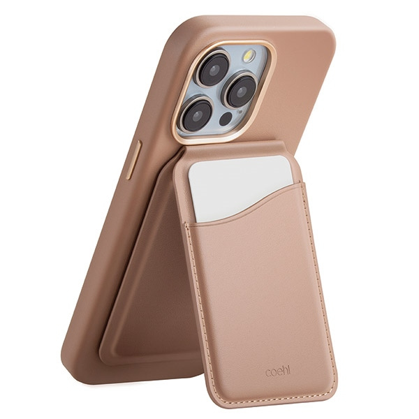 Kryt UNIQ Coehl Esme MagSafe magnetic wallet with mirror and stand dusty nude