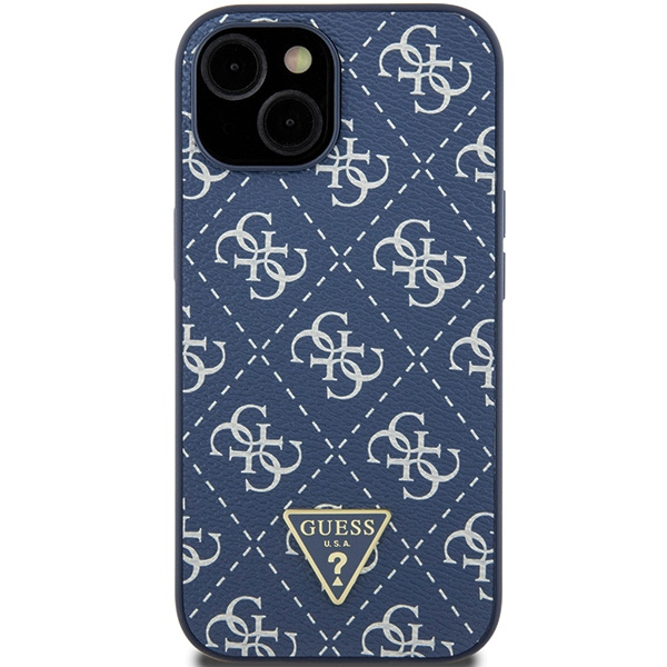 Kryt Guess GUHCP15MPG4GPB Apple iPhone 15 Plus / 14 Plus hardcase 4G Triangle Metal Logo blue