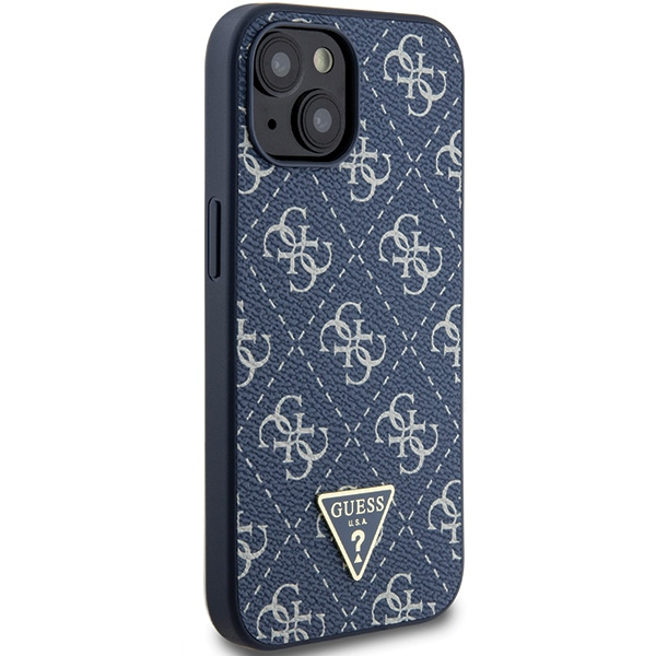 Kryt Guess GUHCP15MPG4GPB Apple iPhone 15 Plus / 14 Plus hardcase 4G Triangle Metal Logo blue