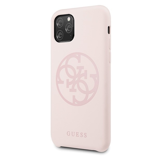 Kryt Guess GUHCN58LS4GLP iPhone 11 Pro light pink hard case Silicone 4G Tone On Tone