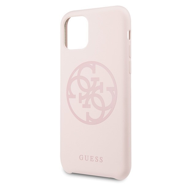 Kryt Guess GUHCN58LS4GLP iPhone 11 Pro light pink hard case Silicone 4G Tone On Tone
