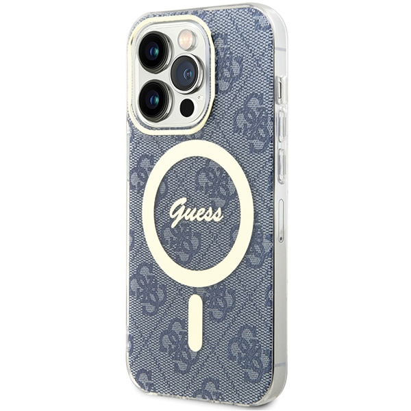 Kryt Guess GUHMP15LH4STB Apple iPhone 15 Pro hardcase IML 4G MagSafe blue