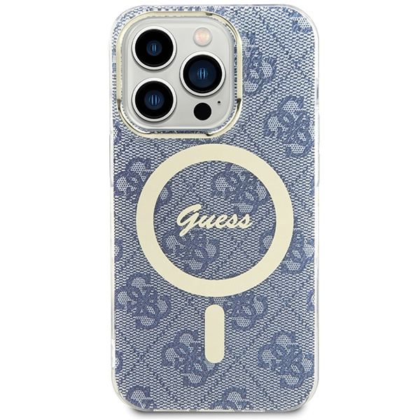 Kryt Guess GUHMP15LH4STB Apple iPhone 15 Pro hardcase IML 4G MagSafe blue
