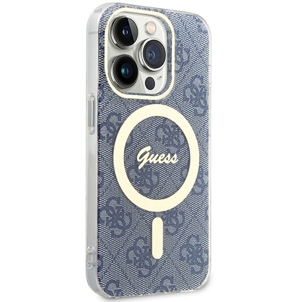 Kryt Guess GUHMP15LH4STB Apple iPhone 15 Pro hardcase IML 4G MagSafe blue