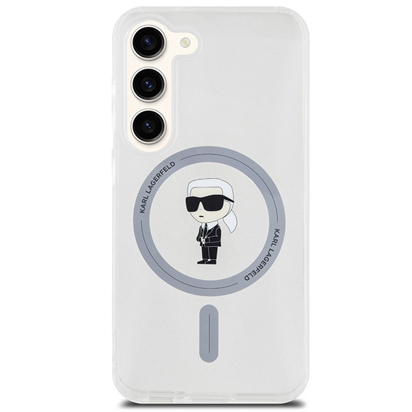 Kryt Karl Lagerfeld KLHMS23SHFCKNOT Samsung Galaxy S23 hardcase IML Ikonik MagSafe transparent