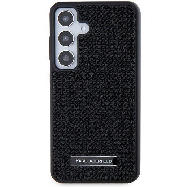 Kryt Karl Lagerfeld KLHCS24MHDSPRK Samsung Galaxy S24+ Plus hardcase Rhinestone Metal Logo black