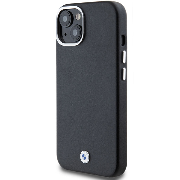 Kryt BMW BMHMP15S23PUFWK Apple iPhone 15 / 14 / 13 Signature Wrapped Metal MagSafe black