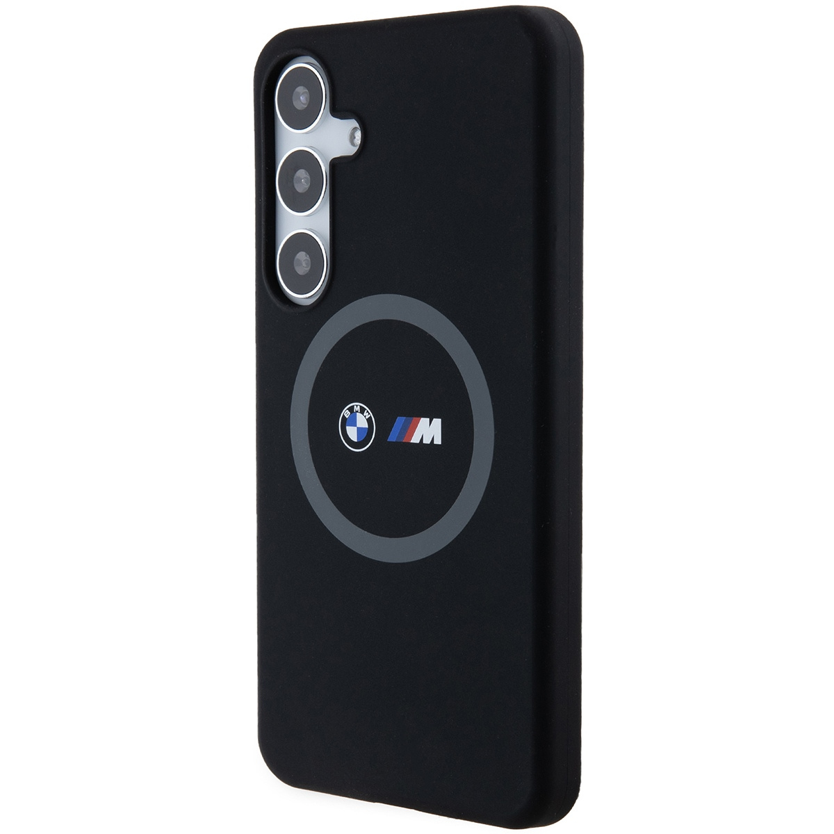 Kryt BMW BMHMS24M23SROK Samsung Galaxy S24+ Plus hardcase M Silicone Printed Ring MagSafe black