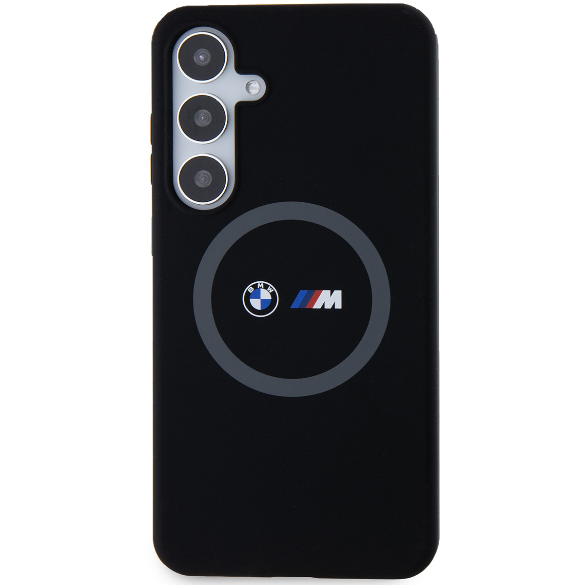 Kryt BMW BMHMS24M23SROK Samsung Galaxy S24+ Plus hardcase M Silicone Printed Ring MagSafe black