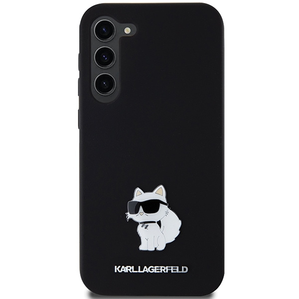 Kryt Karl Lagerfeld KLHCS23MSMHCNPK Samsung Galaxy S23+ Plus hardcase Silicone Choupette Metal Pin black