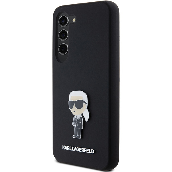 Kryt Karl Lagerfeld KLHCS23SSMHKNPK Samsung Galaxy S23 Silicone Ikonik Metal Pin black