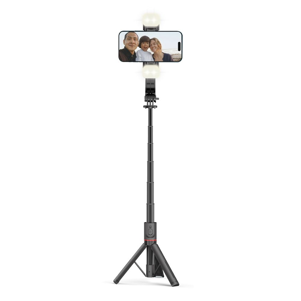 Selfie tyč Tech-Protect L05s Wireless Tripod & Led Light Black