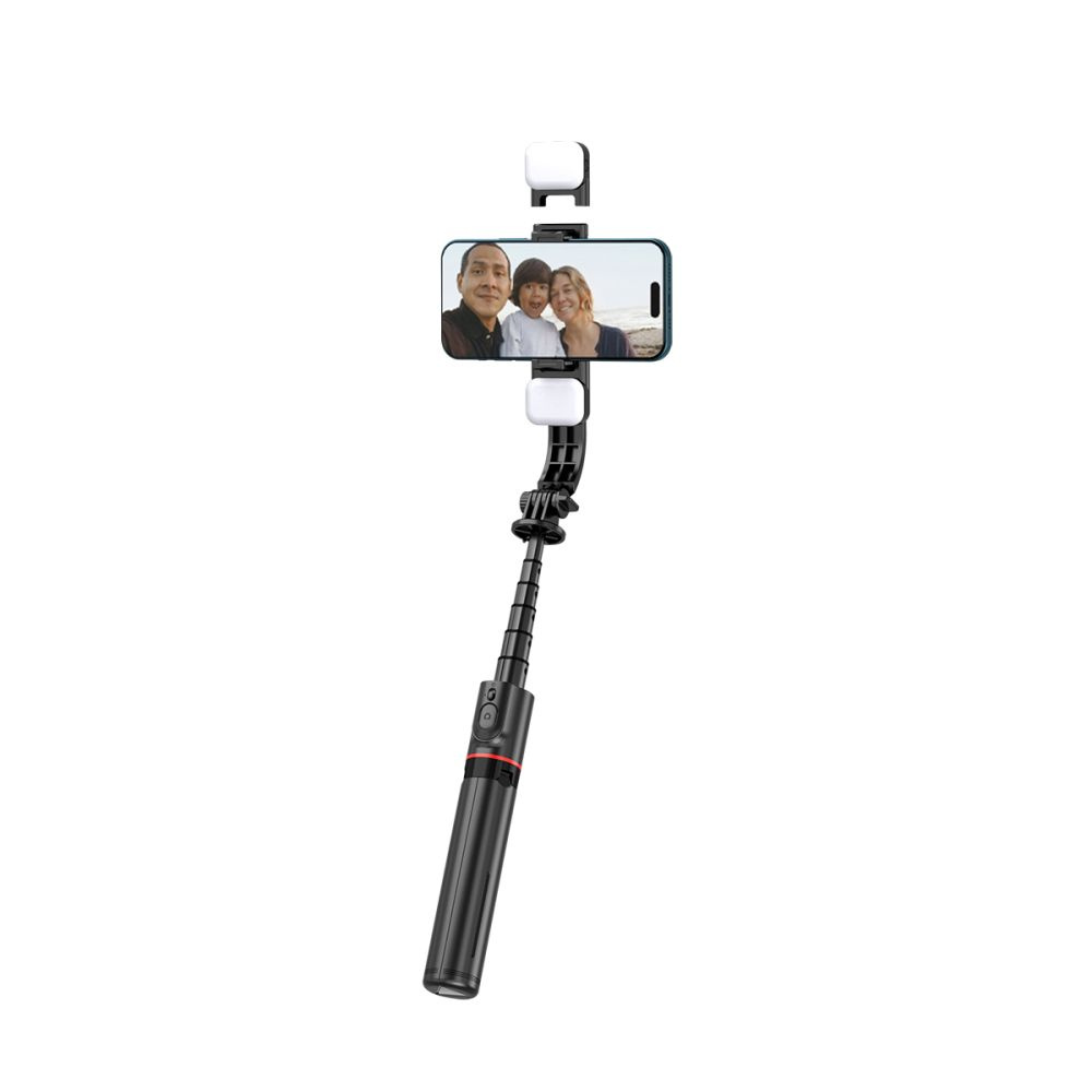 Selfie tyč Tech-Protect L05s Wireless Tripod & Led Light Black