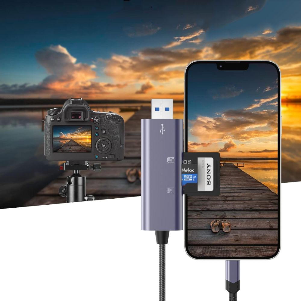 Kryt Tech-Protect UltraBoost card reader Lightning / USB-A, MicroSD, MicroSDXC, MMC Micro, RS Micro, SDHC, SDXC, SD Grey