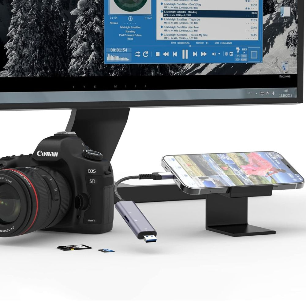 Kryt Tech-Protect UltraBoost card reader Lightning / USB-A, MicroSD, MicroSDXC, MMC Micro, RS Micro, SDHC, SDXC, SD Grey